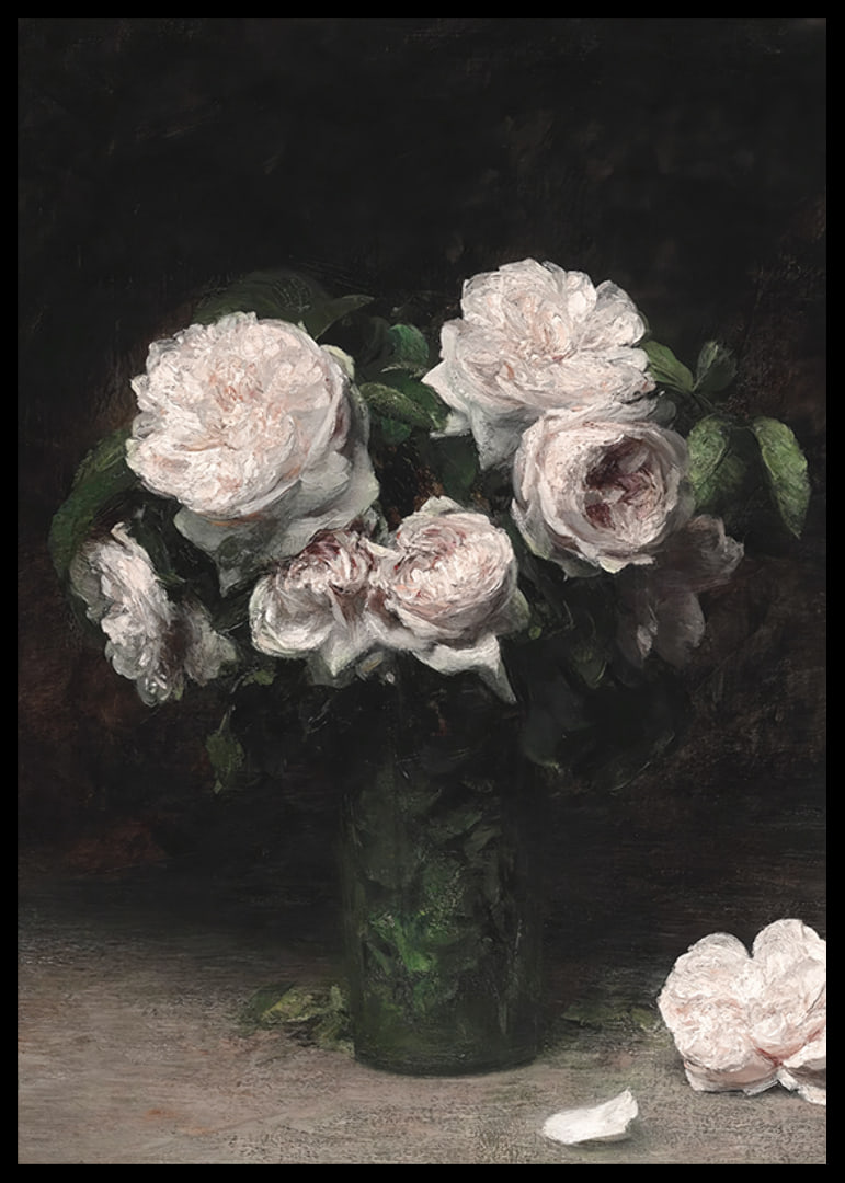 Roses Dans Un Verre 1877 By Henri Fantin-Latour-12