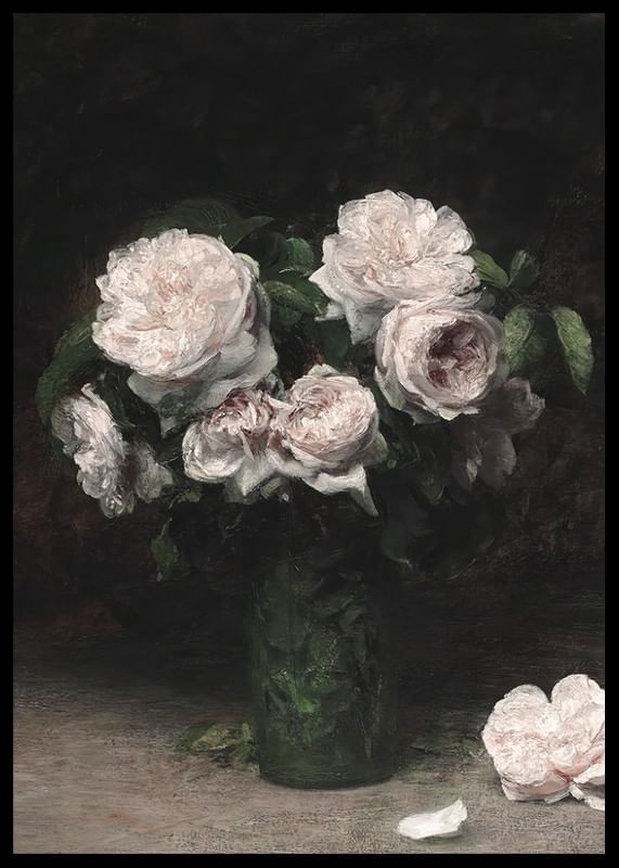 Roses Dans Un Verre 1877 By Henri Fantin-Latour-12