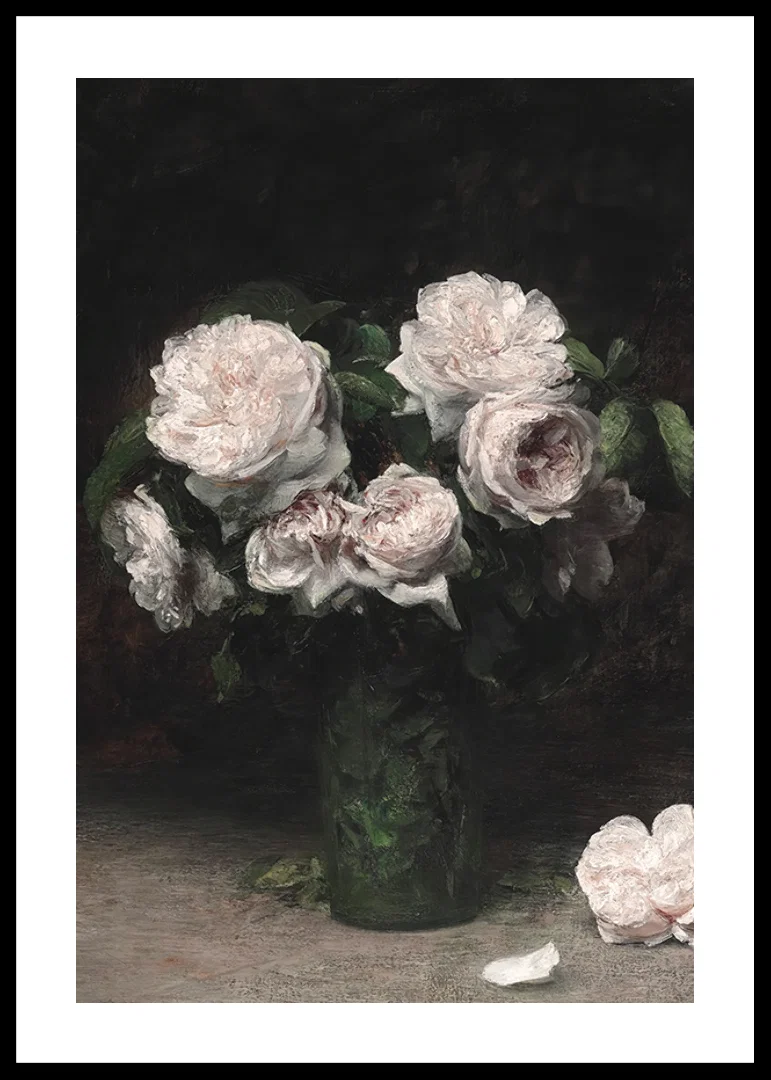 Roses Dans Un Verre 1877 By Henri Fantin-Latour-12
