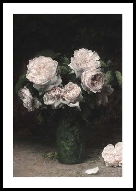 Roses Dans Un Verre 1877 By Henri Fantin-Latour-12