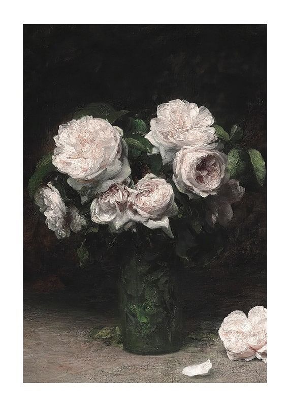 Plagát Roses Dans Un Verre 1877 By Henri Fantin-Latour