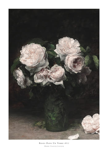 Poster Roses Dans Un Verre 1877 By Henri Fantin-Latour