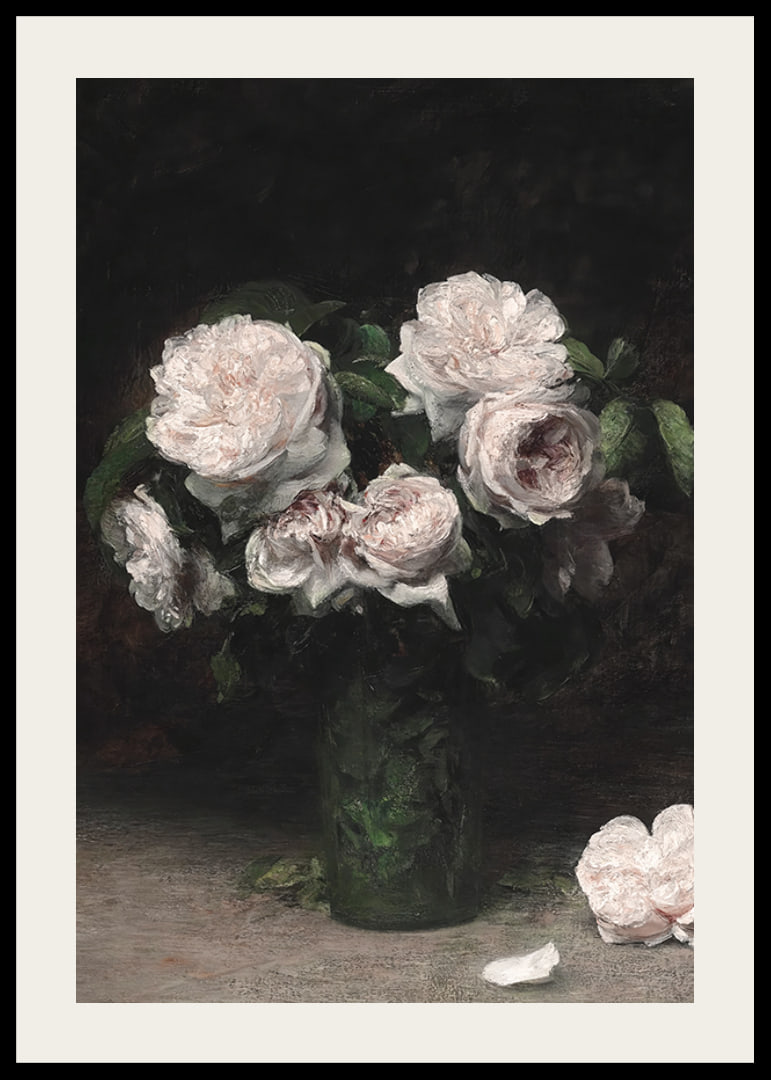 Roses Dans Un Verre 1877 By Henri Fantin-Latour-12