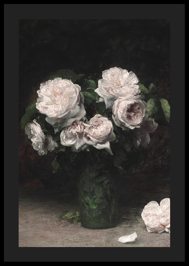 Roses Dans Un Verre 1877 By Henri Fantin-Latour-12