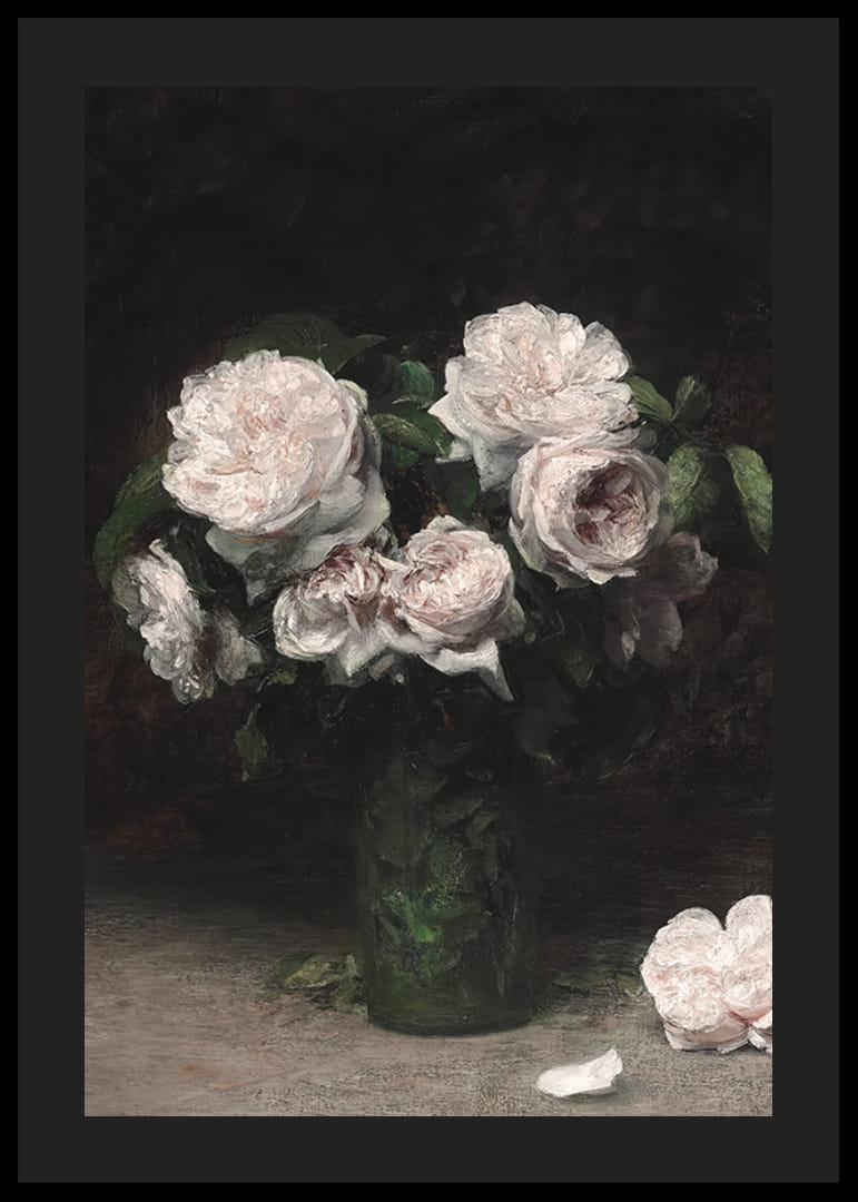 Roses Dans Un Verre 1877 By Henri Fantin-Latour-12