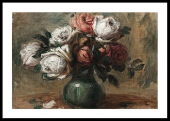 Poster Roses In A Vase By Auguste Renoir