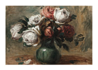 Roses In A Vase By Auguste Renoir-3