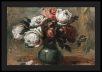 Roses In A Vase By Auguste Renoir-6