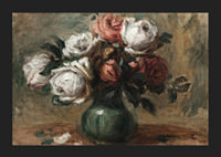 Roses In A Vase By Auguste Renoir-7