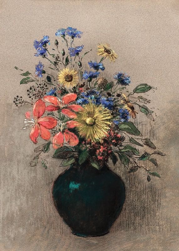 Wildflowers By Odilon Redon-12