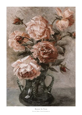 Poster Rosen In Vase By Elise Nees Von Esenbeck