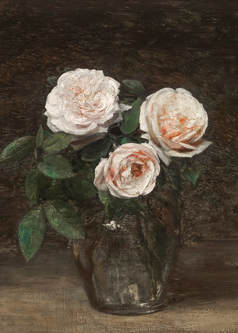 Still Life With Roses By Henri Fantin-Latour-12