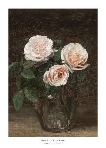 Poster Still Life With Roses By Henri Fantin-Latour