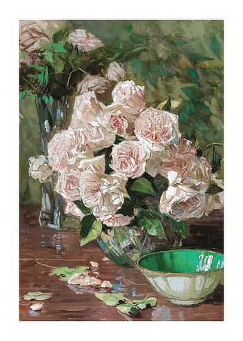 Affiche White Roses II By Carl Moll
