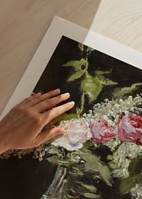 Vase Af White Lilacs And Roses By Edouard Manet-5