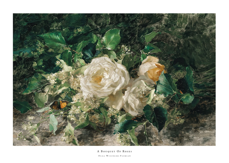 A Bouquet Of Roses By Olga Wisinger-Florian-12