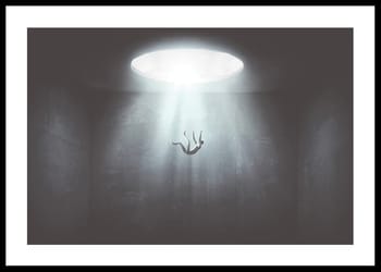 Poster Falling From Hole Of Light