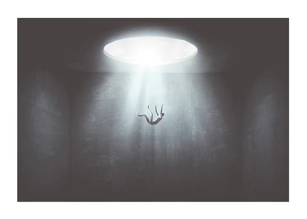 Plagát Falling From Hole Of Light