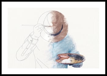 Poster Painting Himself Surreal Identity