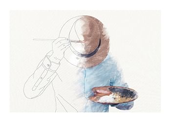 Poster Painting Himself Surreal Identity
