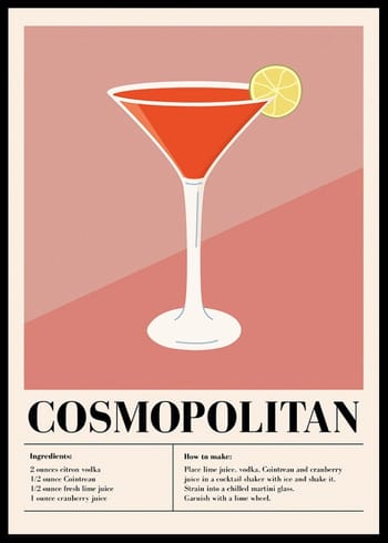 Poster Cosmopolitan Cocktail