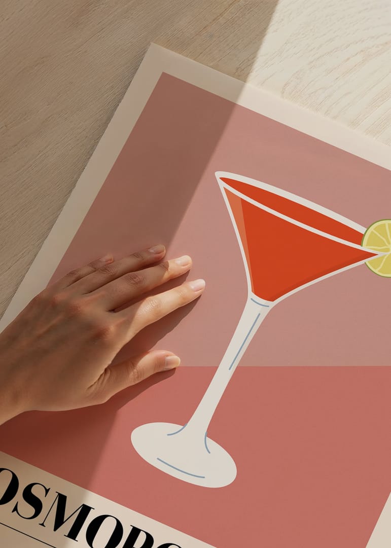 Cosmopolitan Cocktail Poster | Graphic design | Gallerix.ie