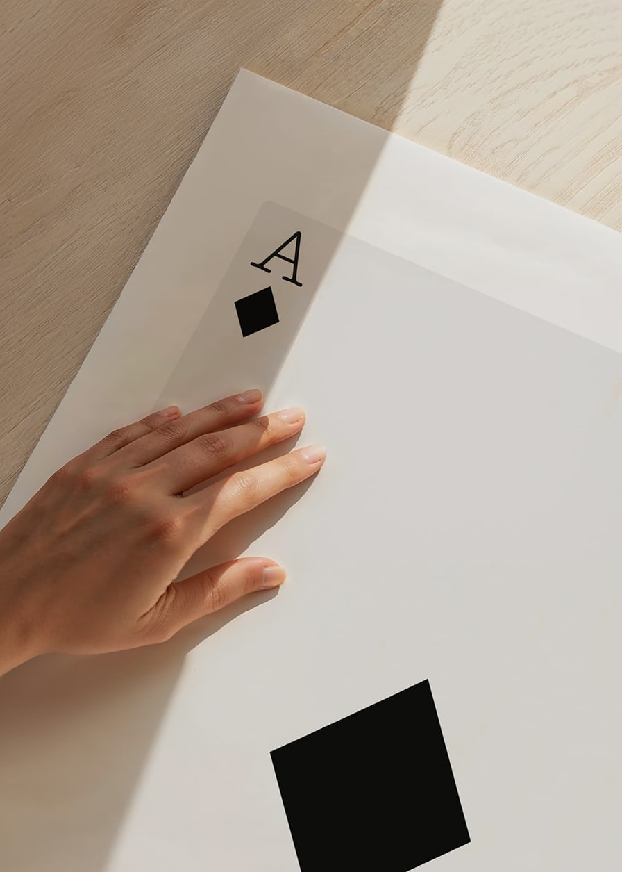 Minimalist illustration of an ace of diamonds in black and white-12