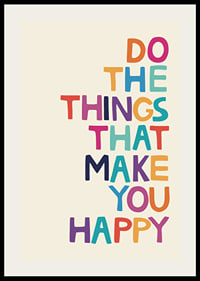 Colorful text illustration on beige background with message-2