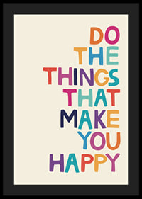 Colorful text illustration on beige background with message-4