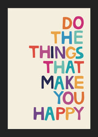 Kolorowa ilustracja tekstowa na beżowym tle z wiadomością-5