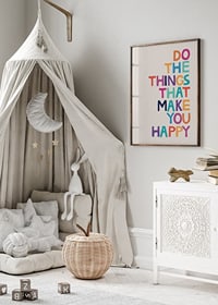 Colorful text illustration on beige background with message-8