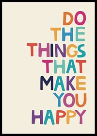 Colorful text illustration on beige background with message-6