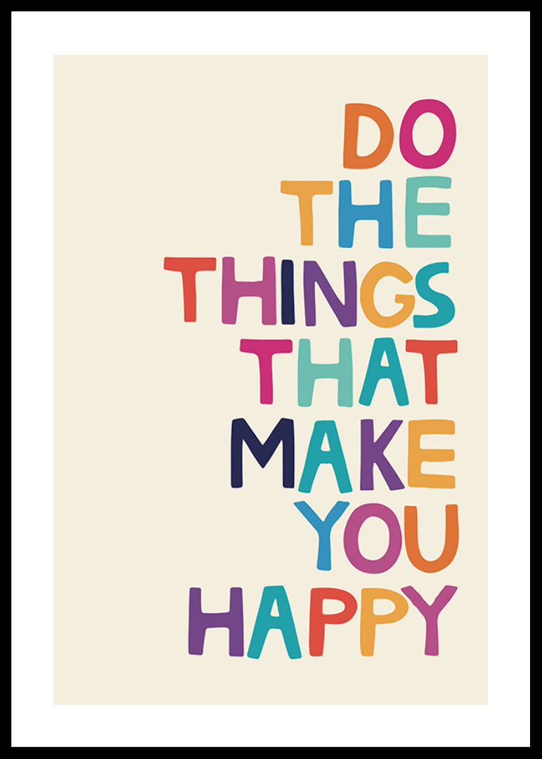 Colorful text illustration on beige background with message-12