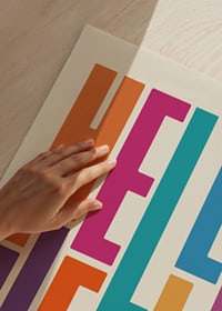 Colorful text illustration with the word HELLO in different shades-9