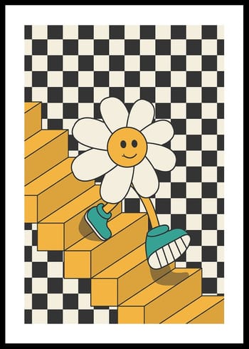 Poster Smiley Flower Down The Stairs