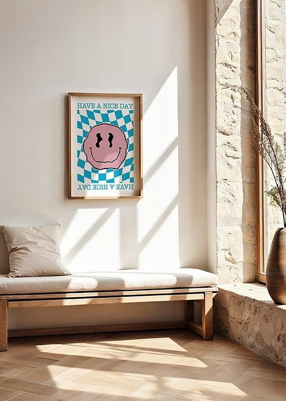 Smiley Pink And Blue-12