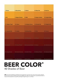 Graphic color chart with 40 beer types in shades from light to dark-1