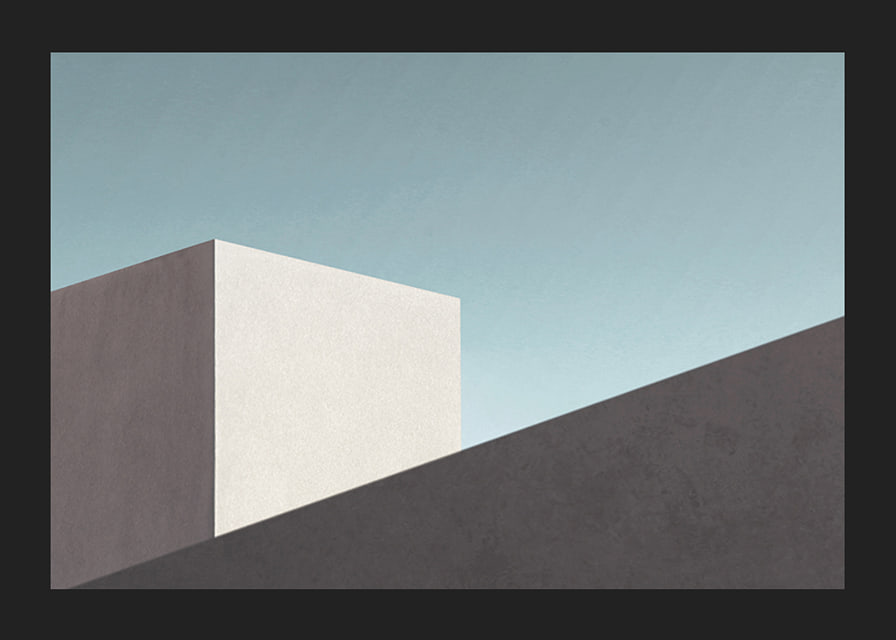 Minimalistisk illustration av moderna byggnader i dova färger-12