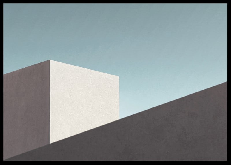 Minimalistisk illustration av moderna byggnader i dova färger-12
