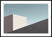 Minimalistisk illustration av moderna byggnader i dova färger-0