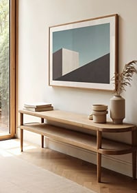 Minimalistisk illustration av moderna byggnader i dova färger-8