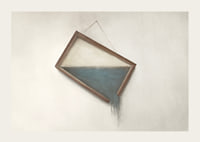 Surreal illustration of crooked hanging frame with water-3