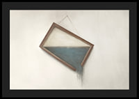 Surreal illustration of crooked hanging frame with water-4