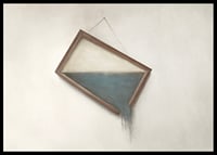 Surreal illustration of crooked hanging frame with water-6