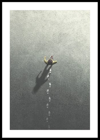 Poster Walking Leaving Footsteps