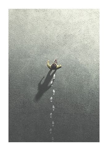 Poster Walking Leaving Footsteps