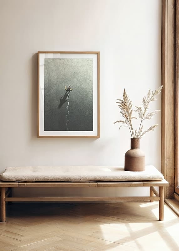 Surreal illustration of person leaving footprints-12