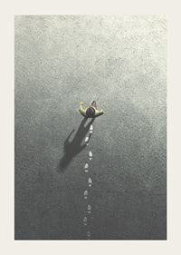 Surreal illustration of person leaving footprints-3