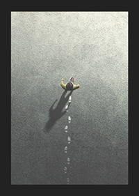 Surreal illustration of person leaving footprints-5