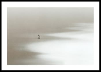 Poster Lonely Man Walking The Beach